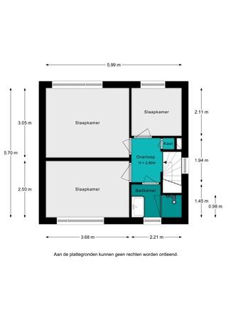 Plattegrond - Graaf Florisstraat 22, 4791 CB Klundert - Graaf Florisstraat 22 - 1e verdieping - 2D.jpg